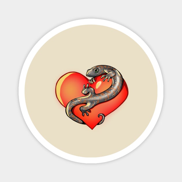 Salamander Heart Magnet by Comixdesign